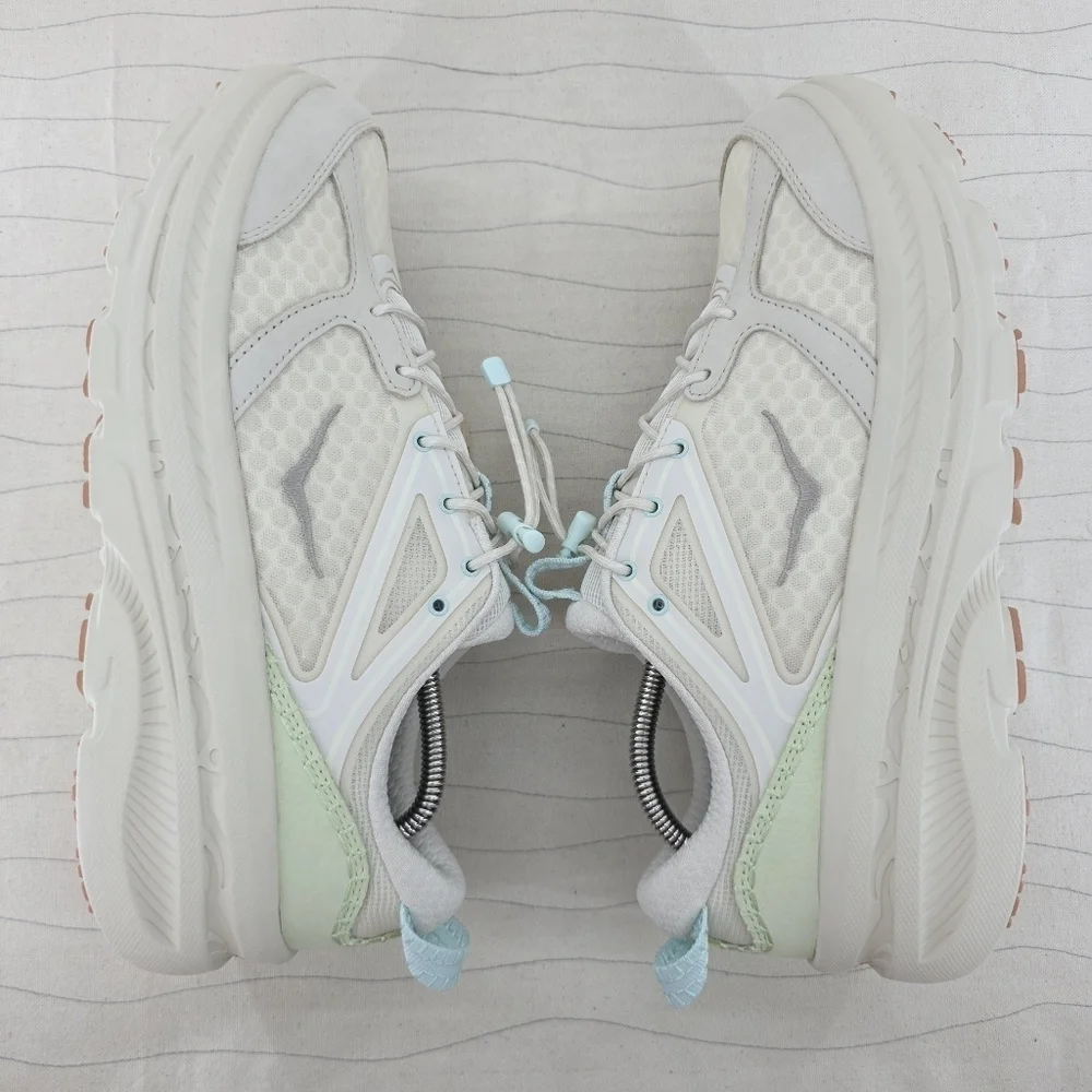Hoka Womens Bondi B3LS Oat Milk Running Sneaker Shoes 1155351-OKT Size 12.5 NEW